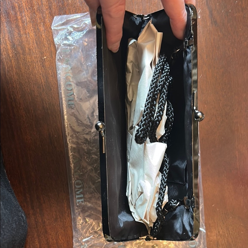 Lancôme Embellished Black and Gold Clutch - Picture 3 of 6